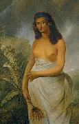 John Webber The Tahitian Princess Poedua oil painting on canvas
